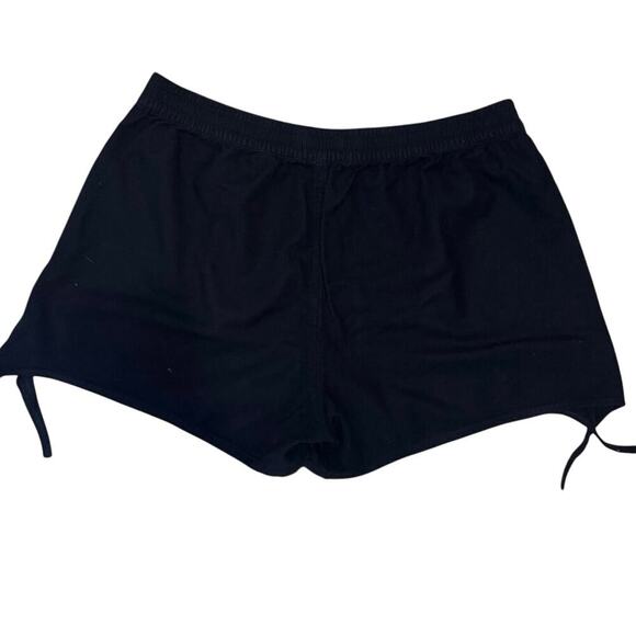 Madewell Elastic Waist Side Tie Shorts Pull On High Waisted In Black Size Large - Picture 7 of 11